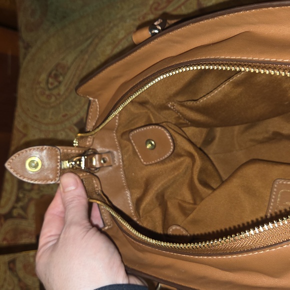 Coach Blake Carryall F35932 Saddle Bubble Olive Green Suede $550 Retail. GUC - Picture 16 of 16